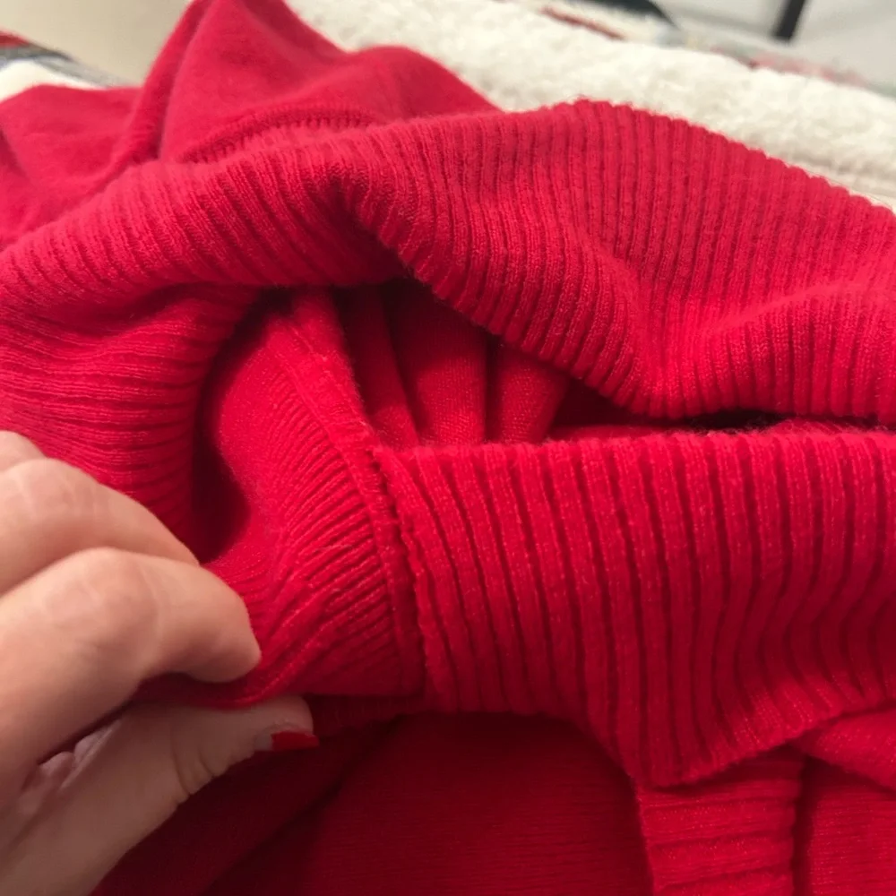 Jones New York Women's Red Cowl Neck 100% Cashmere Sweater Size XL - Picture 9 of 9